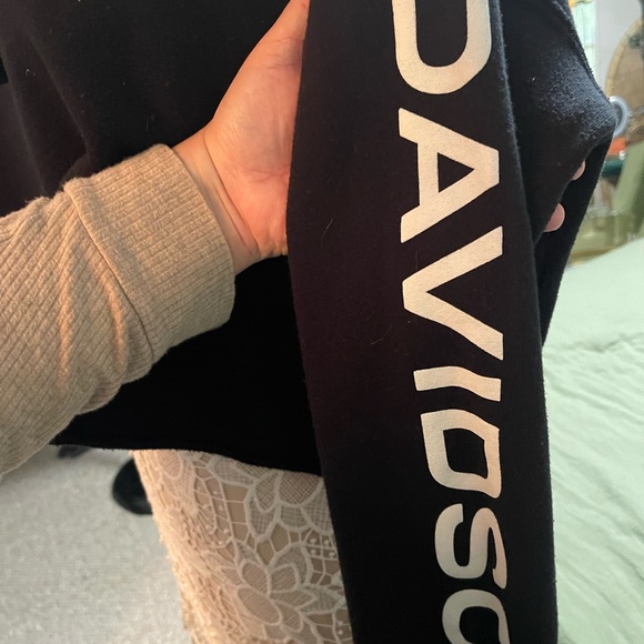 Harley Davidson Crop top Hoodie with orange Accent - Picture 3 of 5